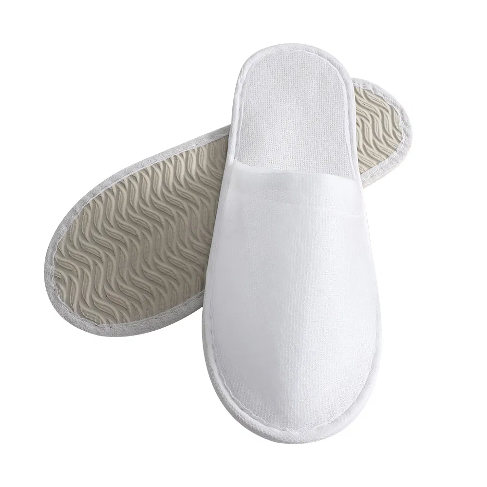 Custom Flip Flop Home Hotel Slippers Embroidery Disposable SPA Velvet Guest Slipper