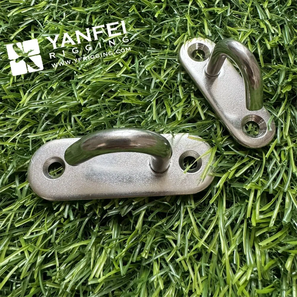 Stainless Steel 316 Oblong Square Eye Pad Eye Plates with Ring