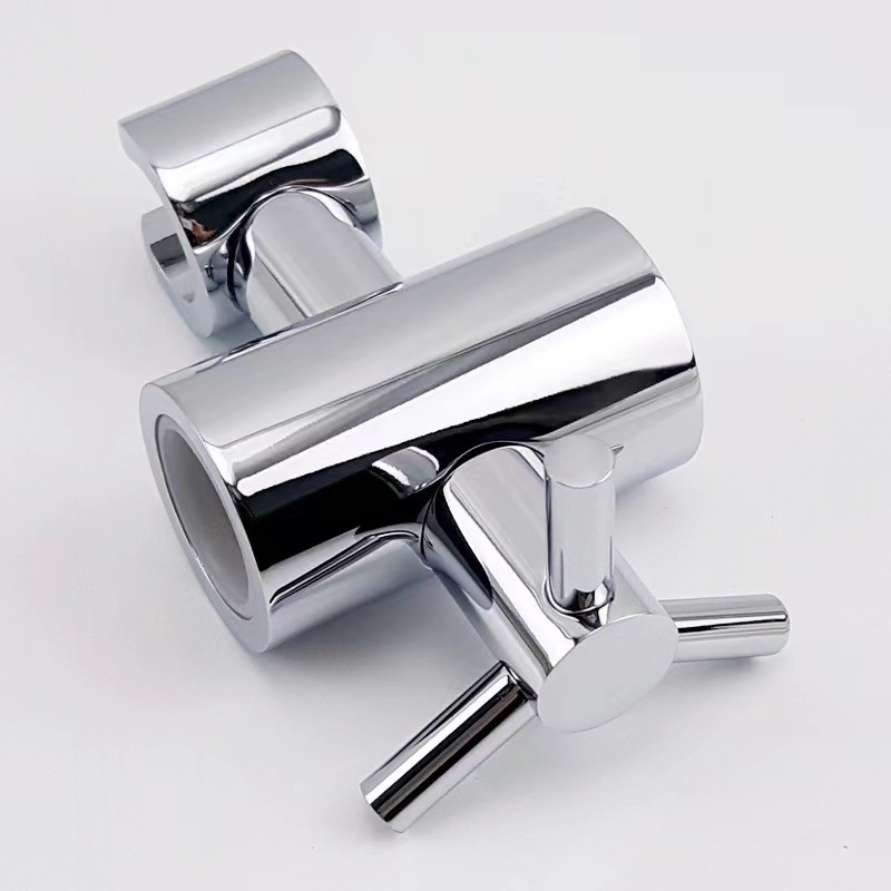 Adjustable Chrome Shower Head with Versatile Pedestal Mount