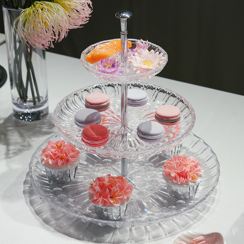 Plastic Dessert Fruit Tray Party Candy Plate for Cake Dessert