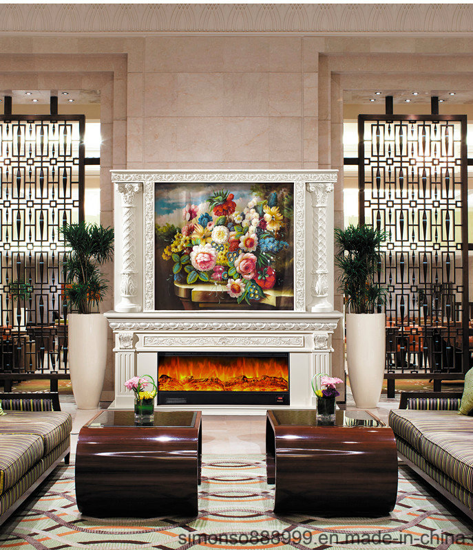 European Large Electric Fireplace TV Stand with APP Control