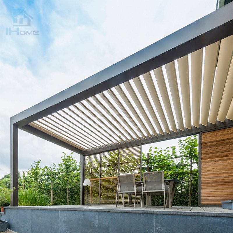 Beautiful and Atmospheric Outdoor Sunshade Leisure Electric Gazebo Can Hold Tea Table