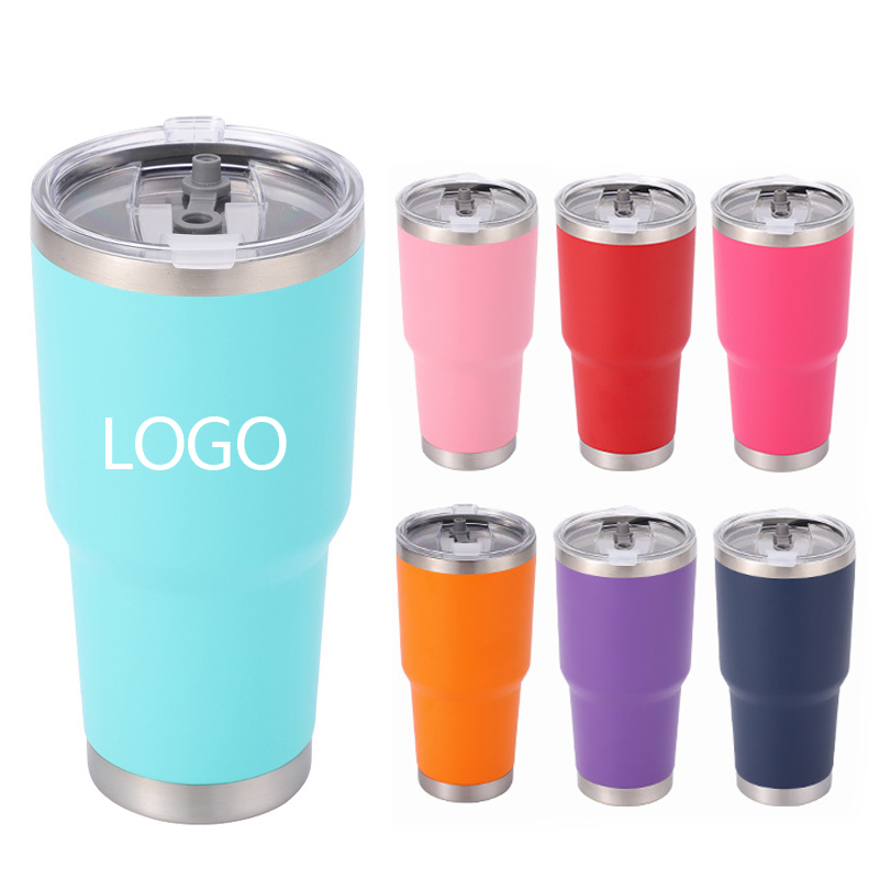 Double Wall Vacuum Travel Coffee Mug Outdoor Stainless Steel Insulated Water Tumbler