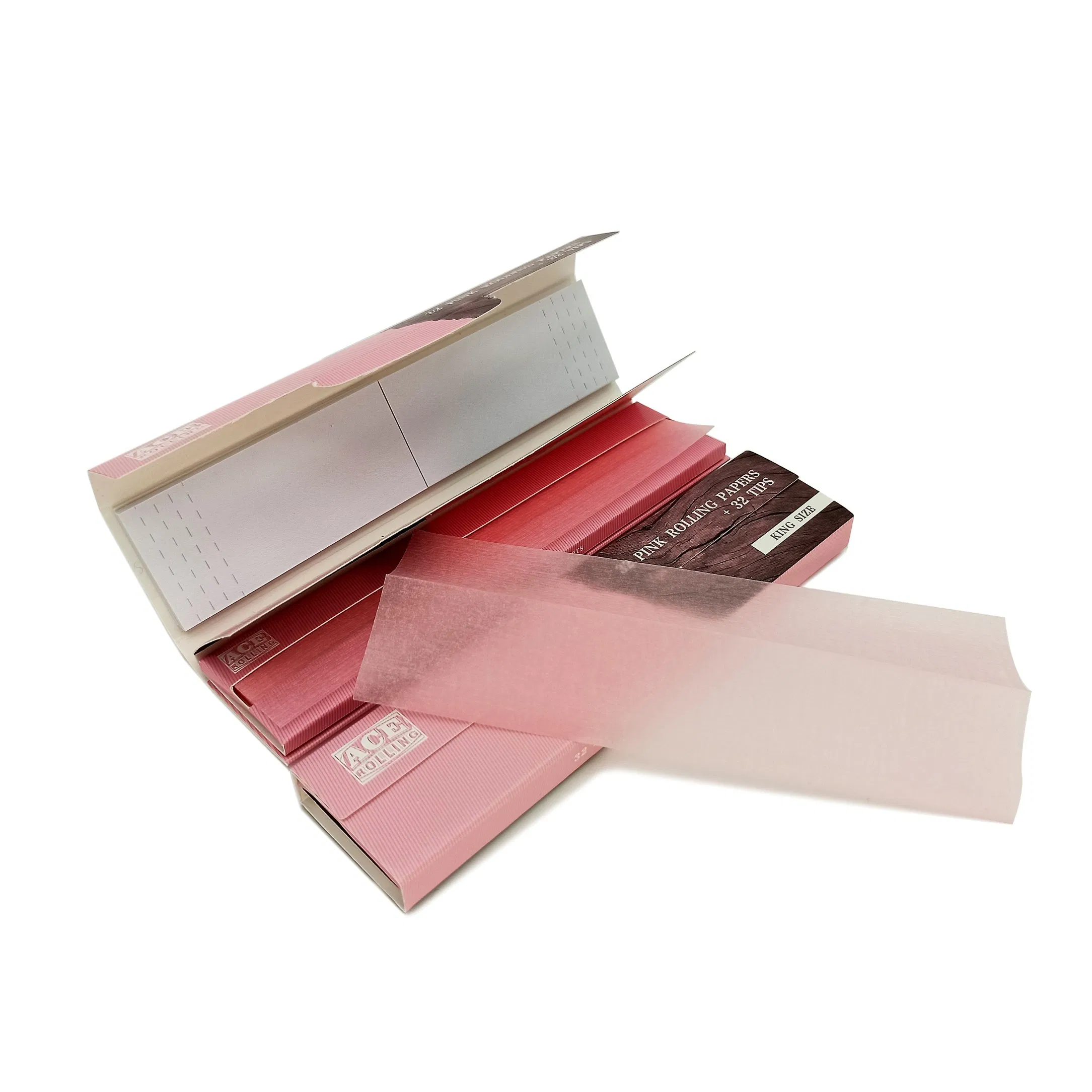 Certified Recreational Use 14G Wood Pulp Kingsize Smoking Joint Paper with Tips