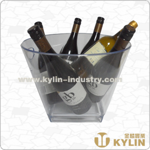 Promotional Heart Shape 3.5L Plastic Ice Bucket Cooler with Customized Logo