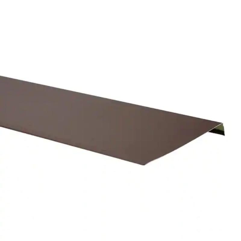 Hemmed Eaves Fascia of 8-in X 12-FT in Black Aluminum