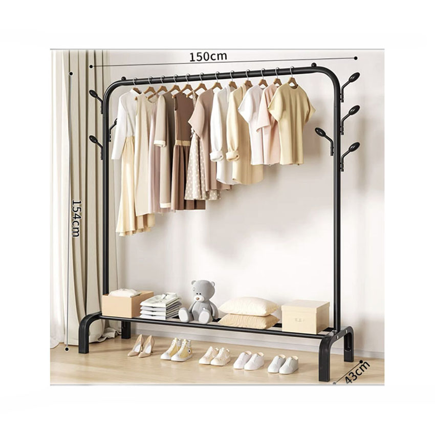 Wall Mounted Coat Hangers 2piece Set Golden Display Drying Rack with Logo for Boutique Clothes Drying
