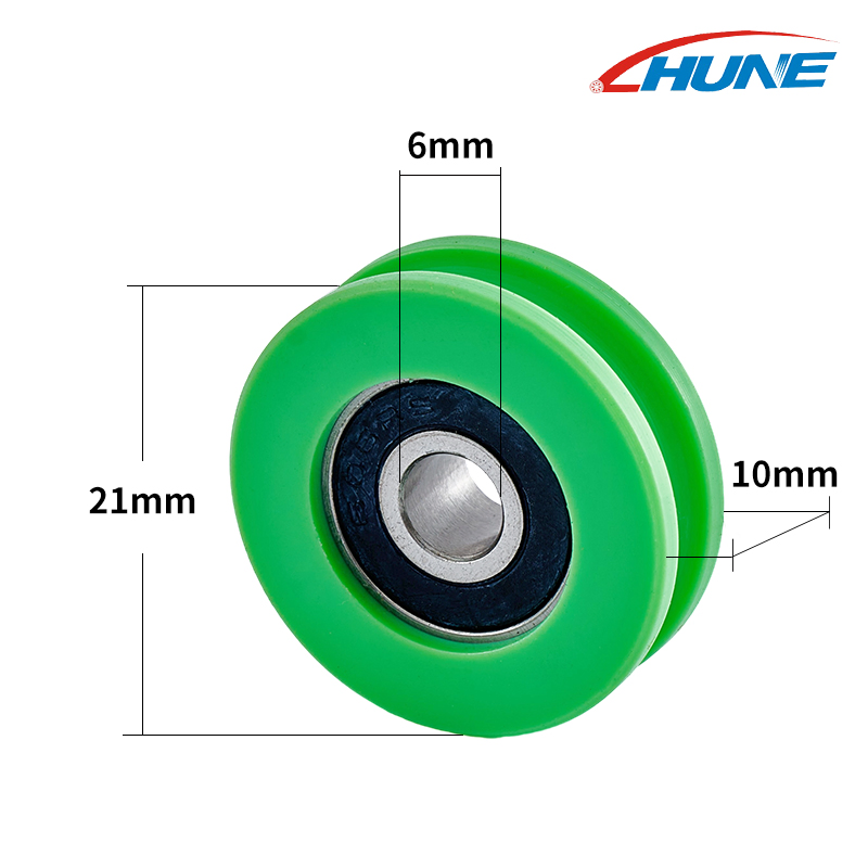 626 China Supplier Customized Miniature Plastic Nylon/POM Coated U Groove Silent Pulley Track Roller Wheel Bearing Roller Pulley U0622.5-7 Nylon Roller