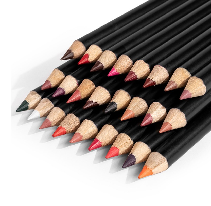 25 Colors Black Pencil Lip Liner Waterproof Wholesale Private Label High Quality Lipliner Pencils