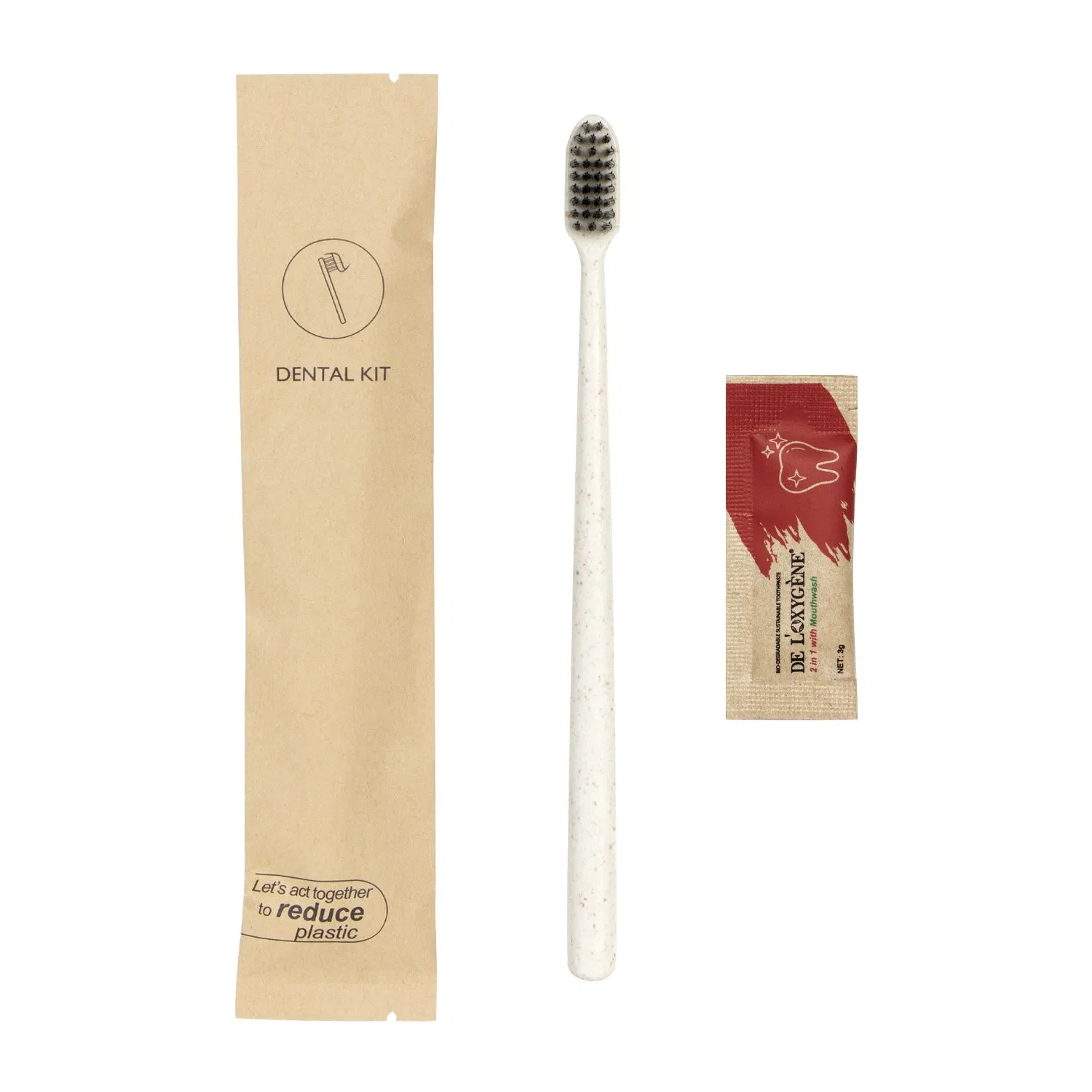Dental Kit Eco-Packaging Hotel Adult Toothpaste Toothbrush for Cruise Lines