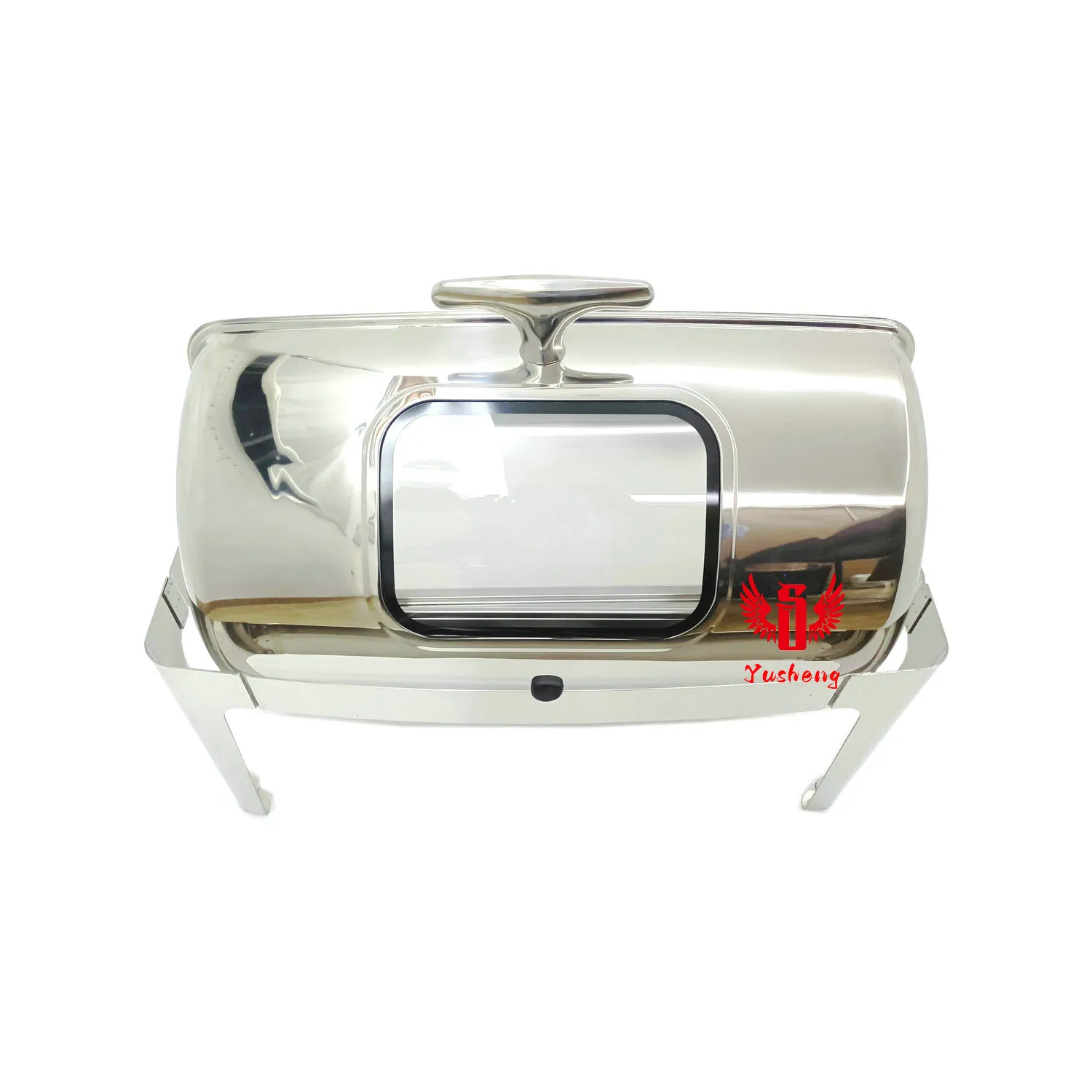 Visible Lid Rectangular Silver Steel Buffet Chafing Dish China Guangdong Factory