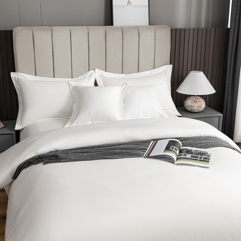 Home Textile 100% Cotton Cover Wholesale Sheets Bed Sheet White Bedding Set