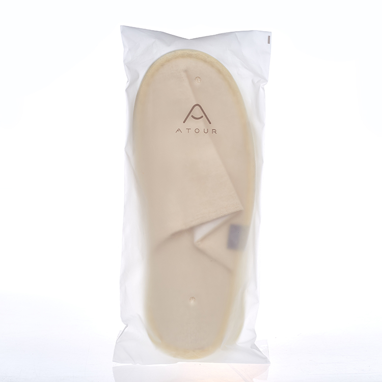 Personalized Wholesale Custom Logo Bulk Linen Fabric Hotel Guests Bathroom SPA Disposable Closed Toe Slippers