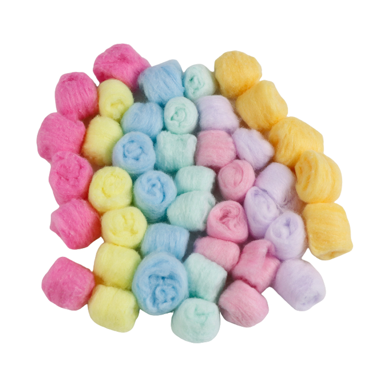 Colored Premium Absorbent Cotton Balls for Makeup Remover, Nail Polish