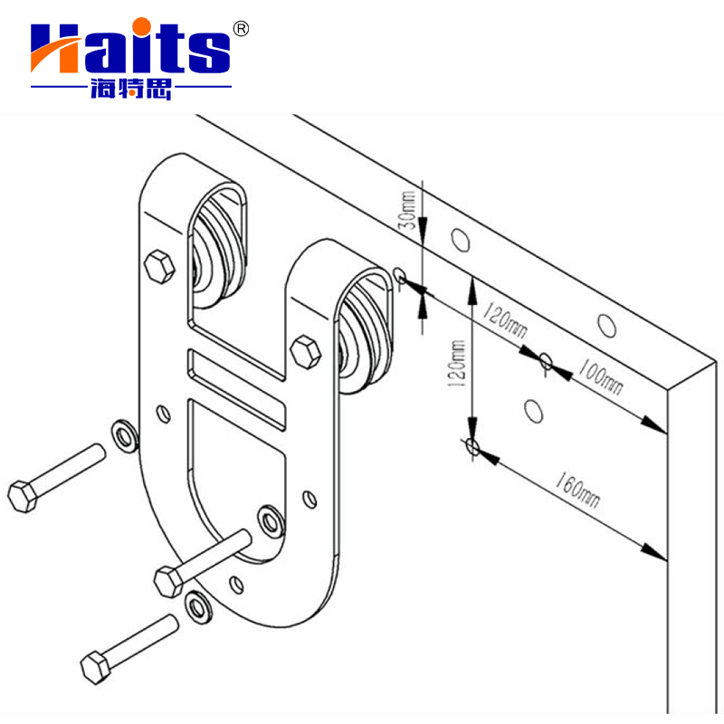 Furniture Fittings and Applications Sliding Barn Door Hardware Kits China Wholesale Factory