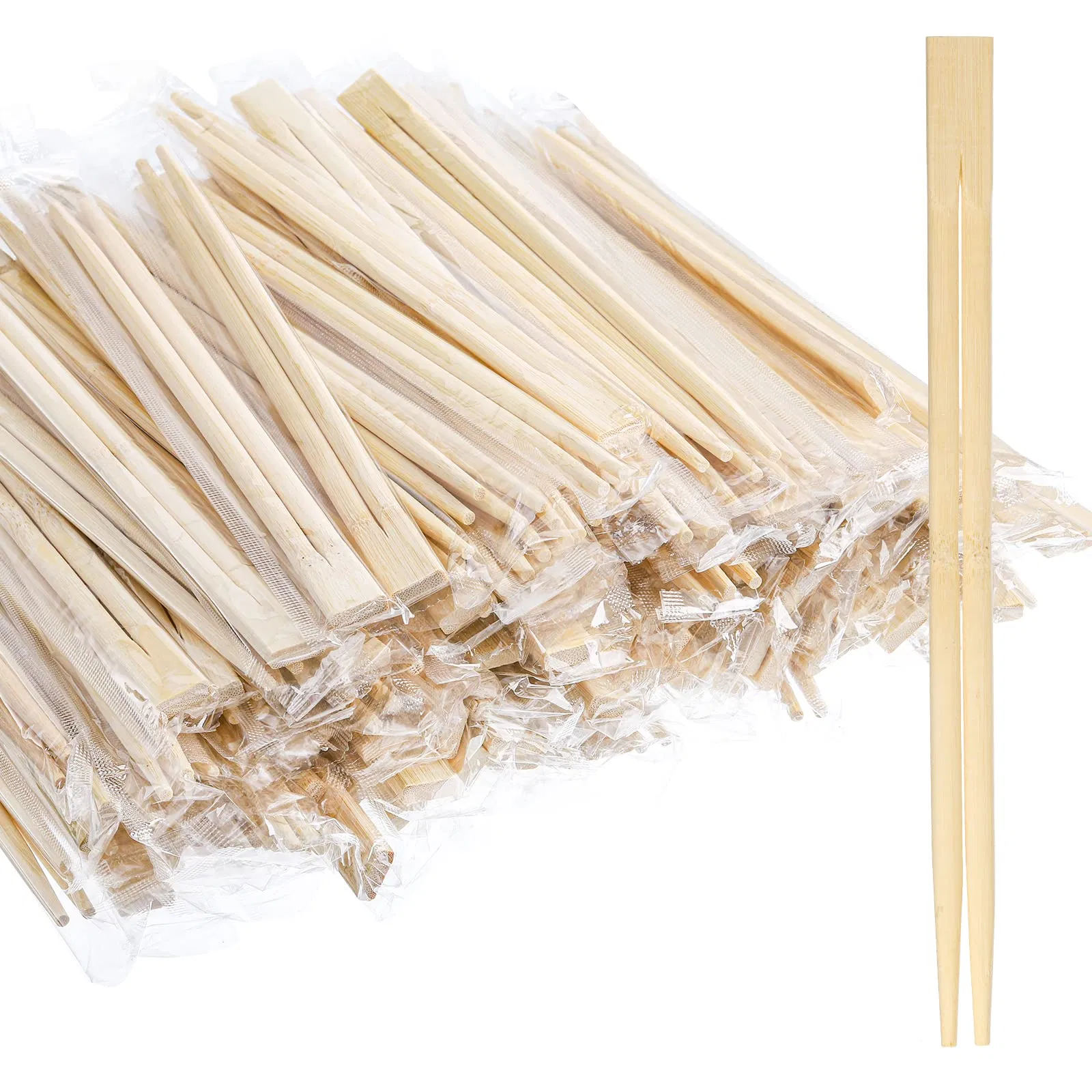 Factory Wholesale Natural Bamboo Made Disposable Twins Sushi Chopsticks