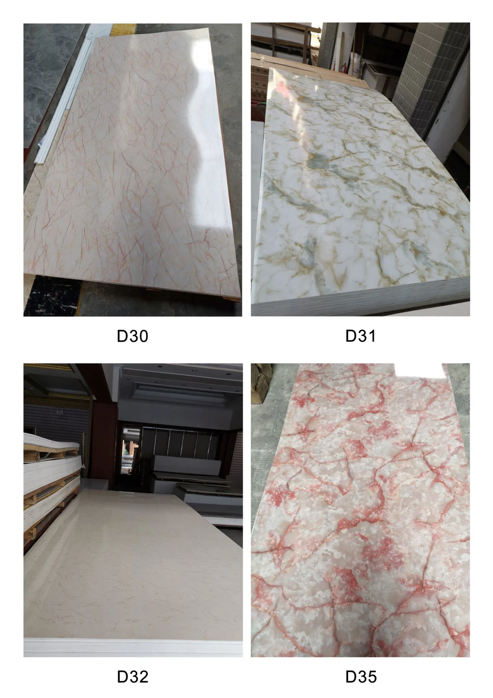 China Hot Selling Modern Waterproof Interior Decorative UV Wall Panels PVC Marble Sheet
