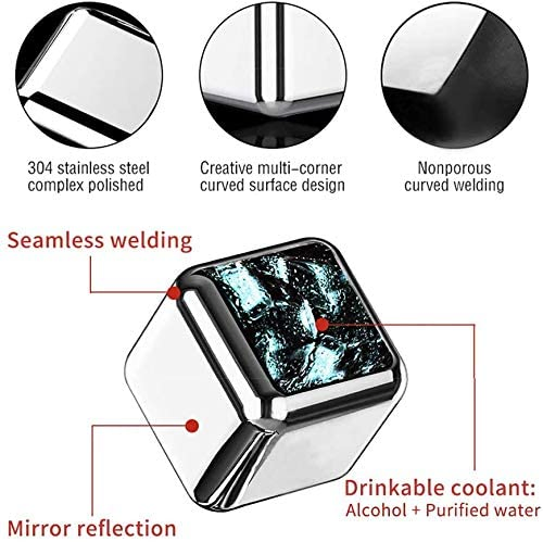 Камни для виски из нержавеющей стали, набор с формой и щипцами