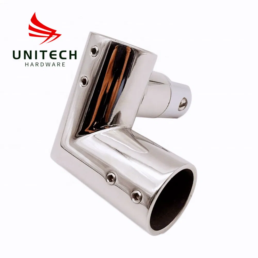 Тройник-держатель для стекла и труб из нержавеющей стали