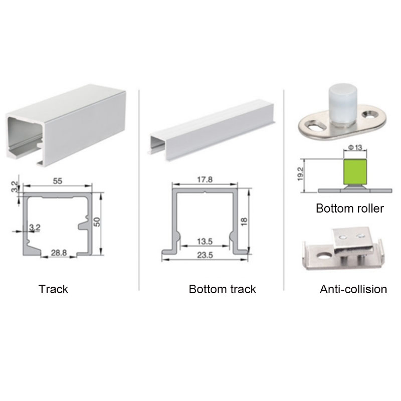 Sliding Folding Door Roller Fitting for Wooden Door/ Sliding Hanger Rollers for Bi-Folding Door