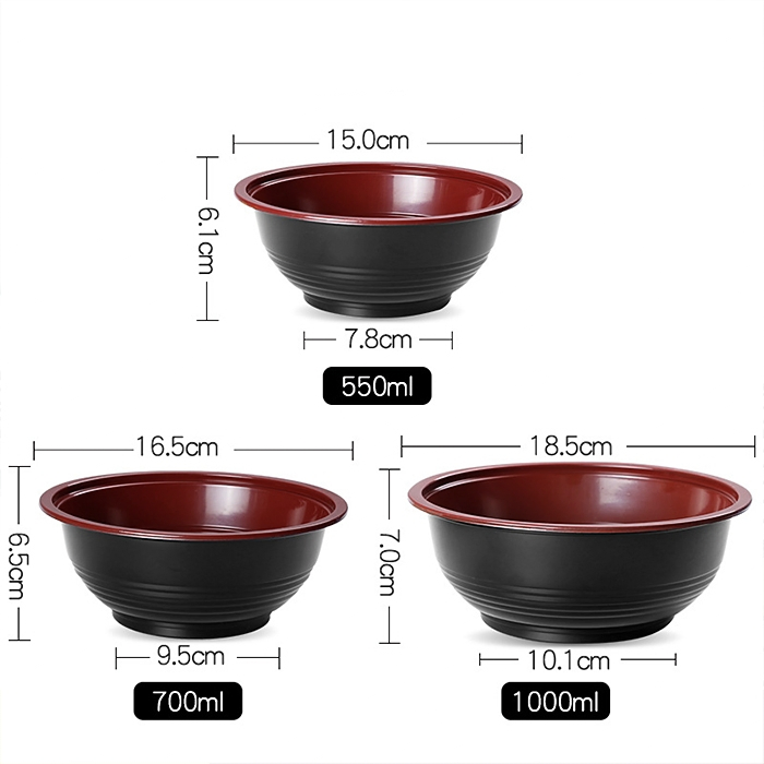 Eco-Friendly High Quality Microwavable Plastic Soup Bowl for Restaurant Supermarket