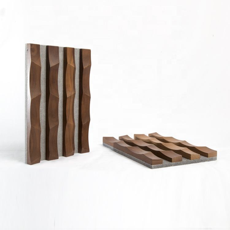 Factory Solid Timber 3D/Interior Room Slat Wood Cladding Decoration Wainscoting Wall Panels