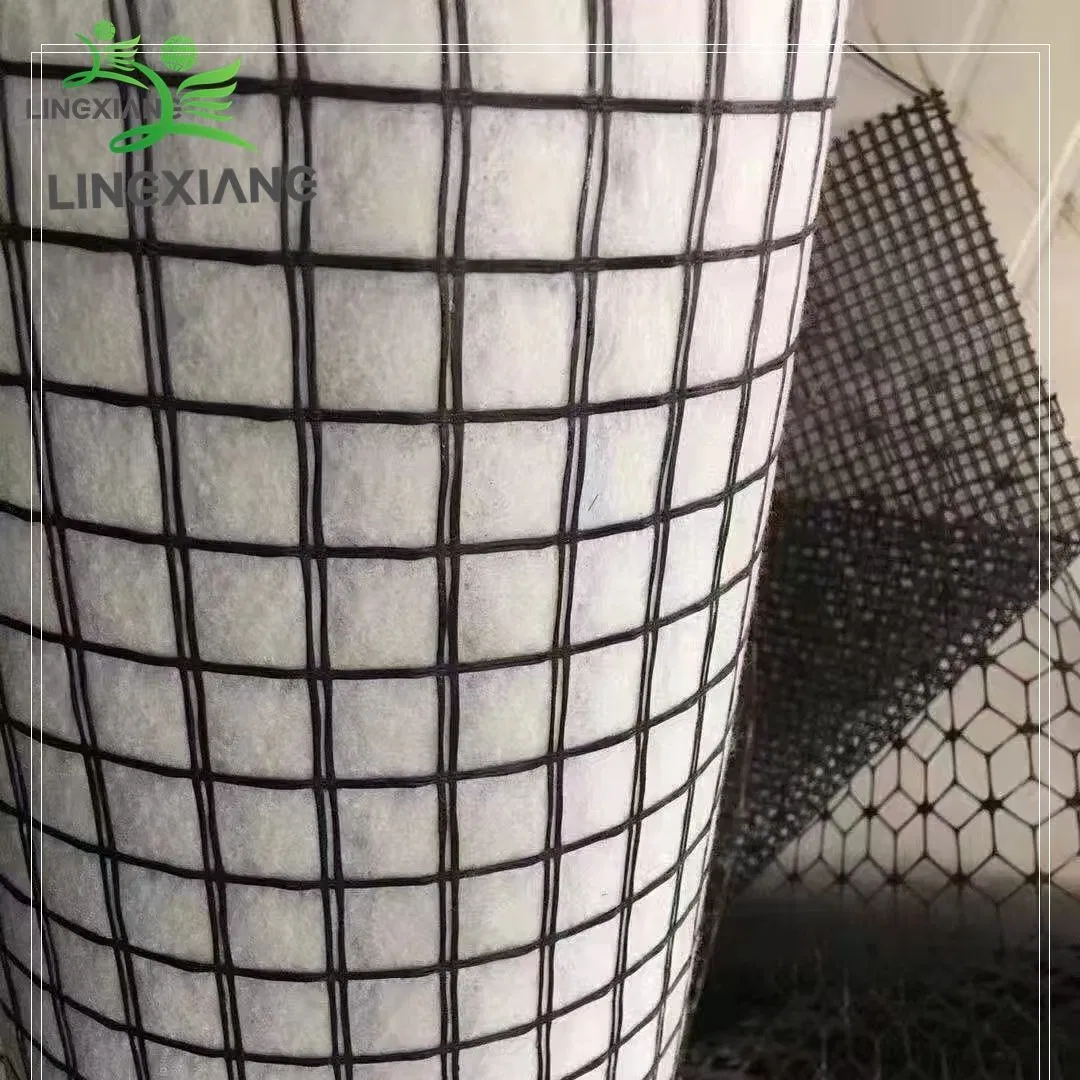China Factory OEM Building Material Fiberglass Geogrid Composite Polyester Geogrid for River Slop Protection