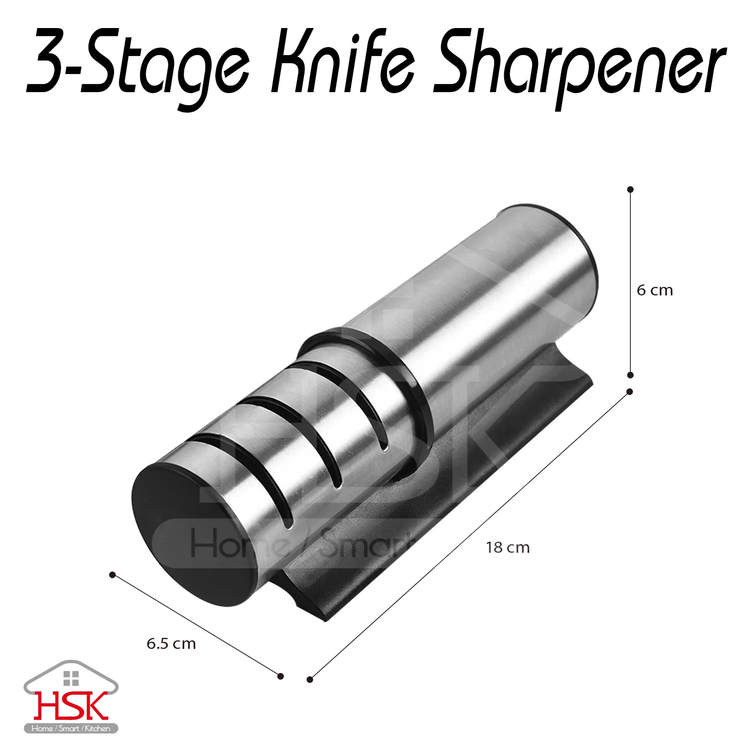 3 Stage Knife Sharpening Tool, Portable Manual Knife Sharpener
