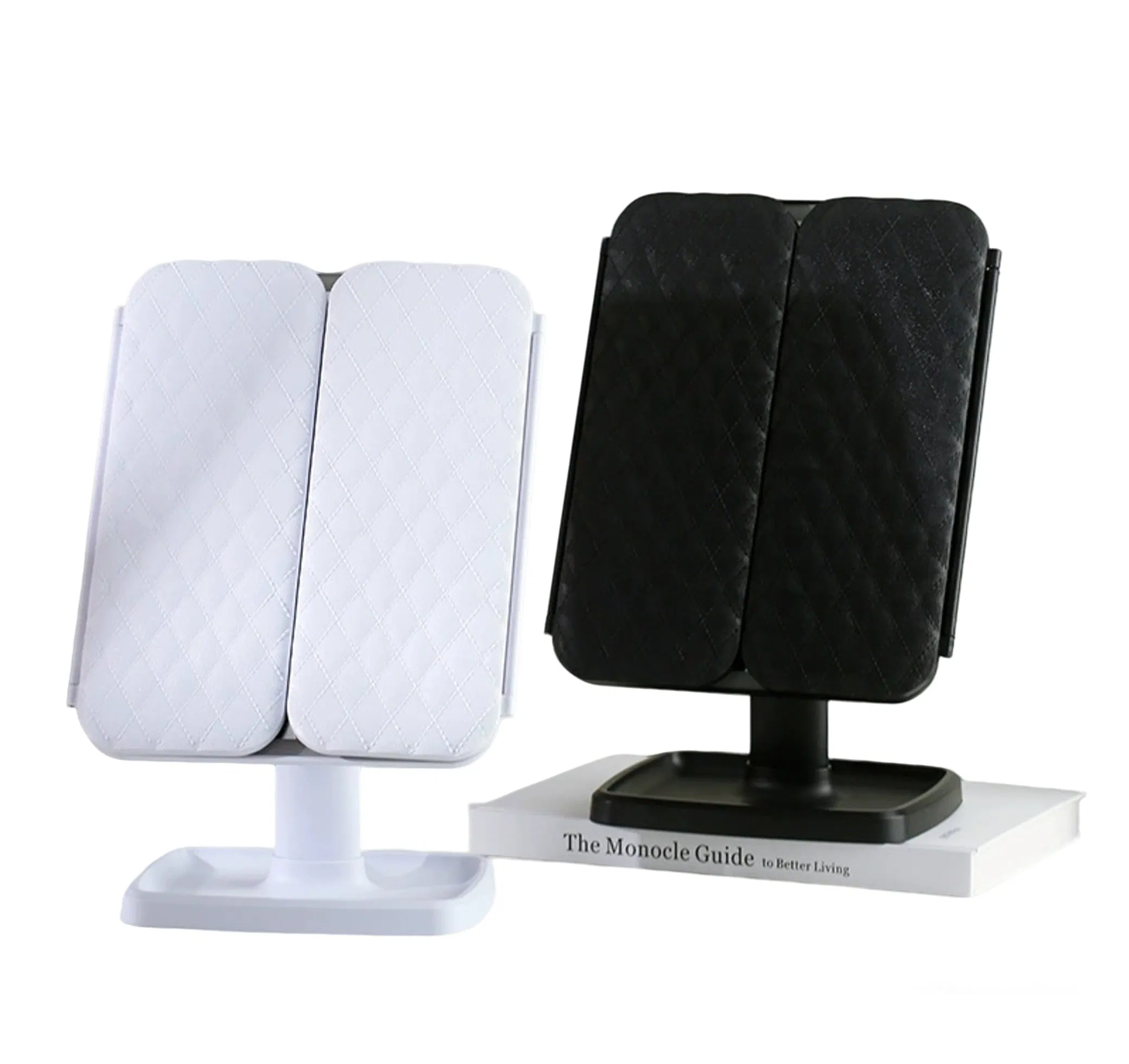 Wear-Resistant Fashionable Portable LED Jewelry Box with Tri-Fold Mirror