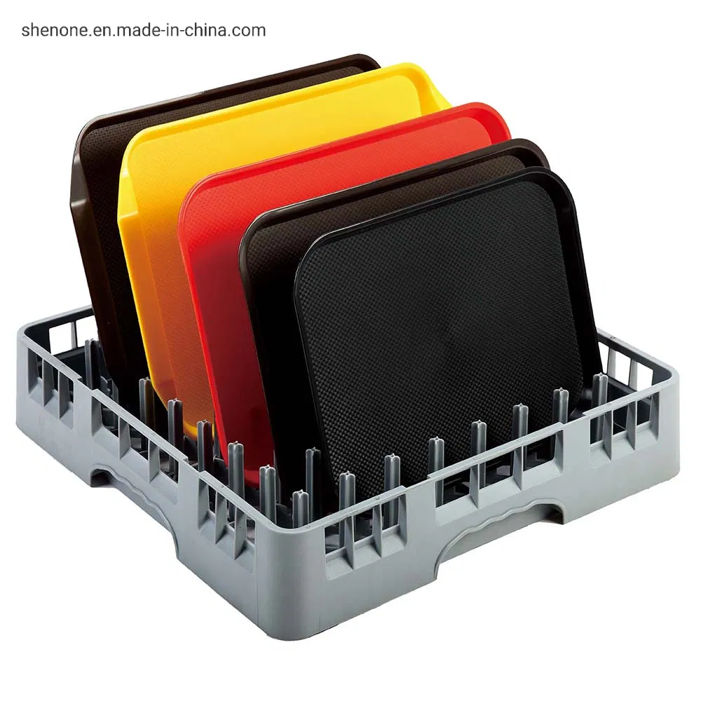 Shenone Hot Sale Brown Rectangular Dishwasher Plastic Basket for Cup036