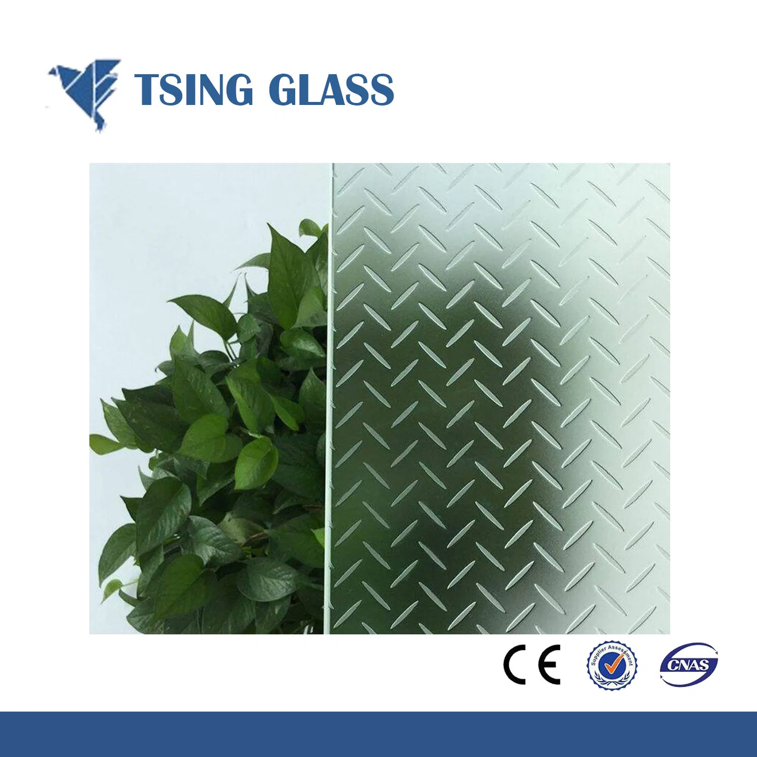 Tempered Anti-Slip Construction Glass with SGCC/Ce/CCC/ISO for Stairs, Partition