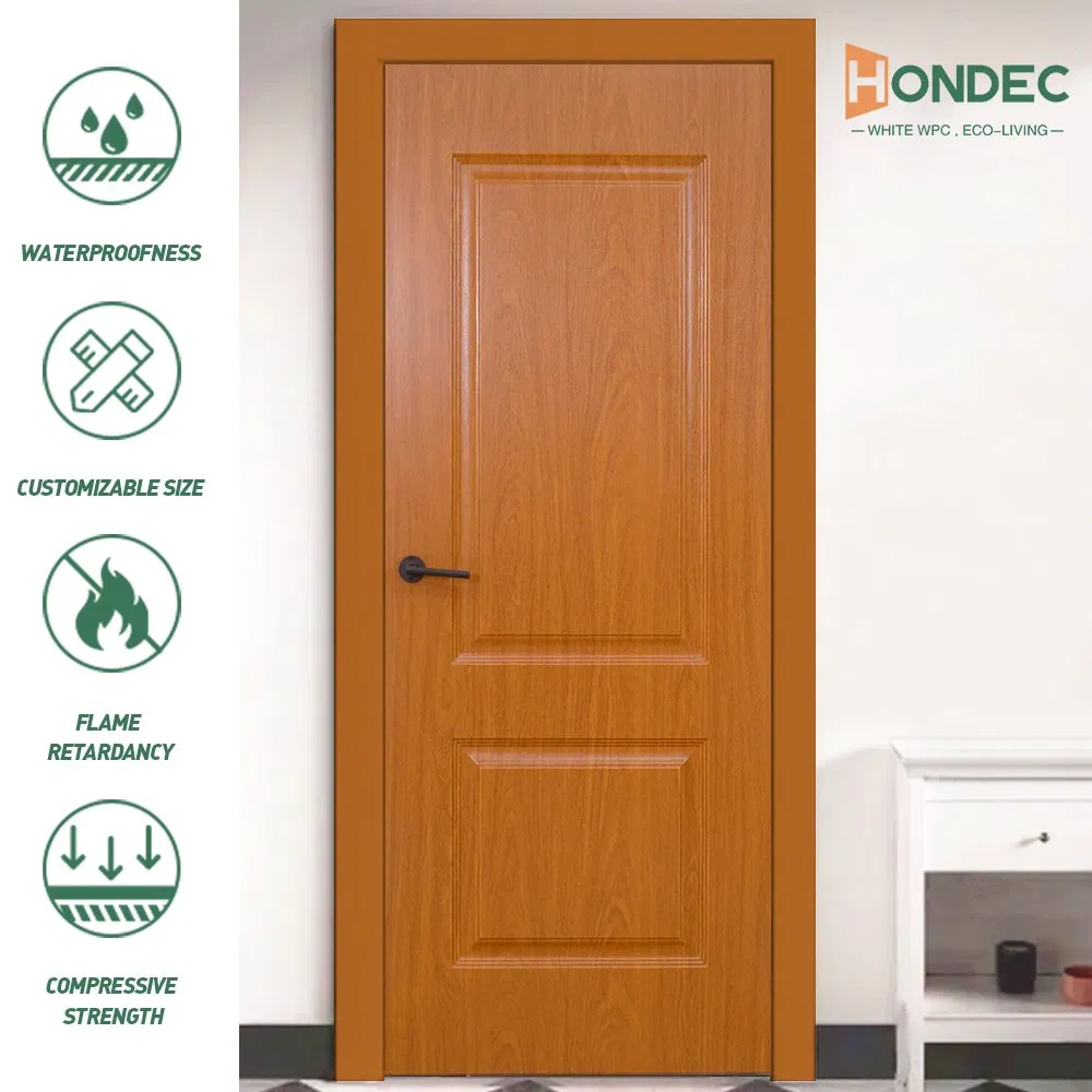 Modern Design PVC Molded Door with High Toughness and Smooth Surface Factory Direct Sales High Quality Customized for Bedroom Kitchen Bathroom Hotel PVC WPC Doo
