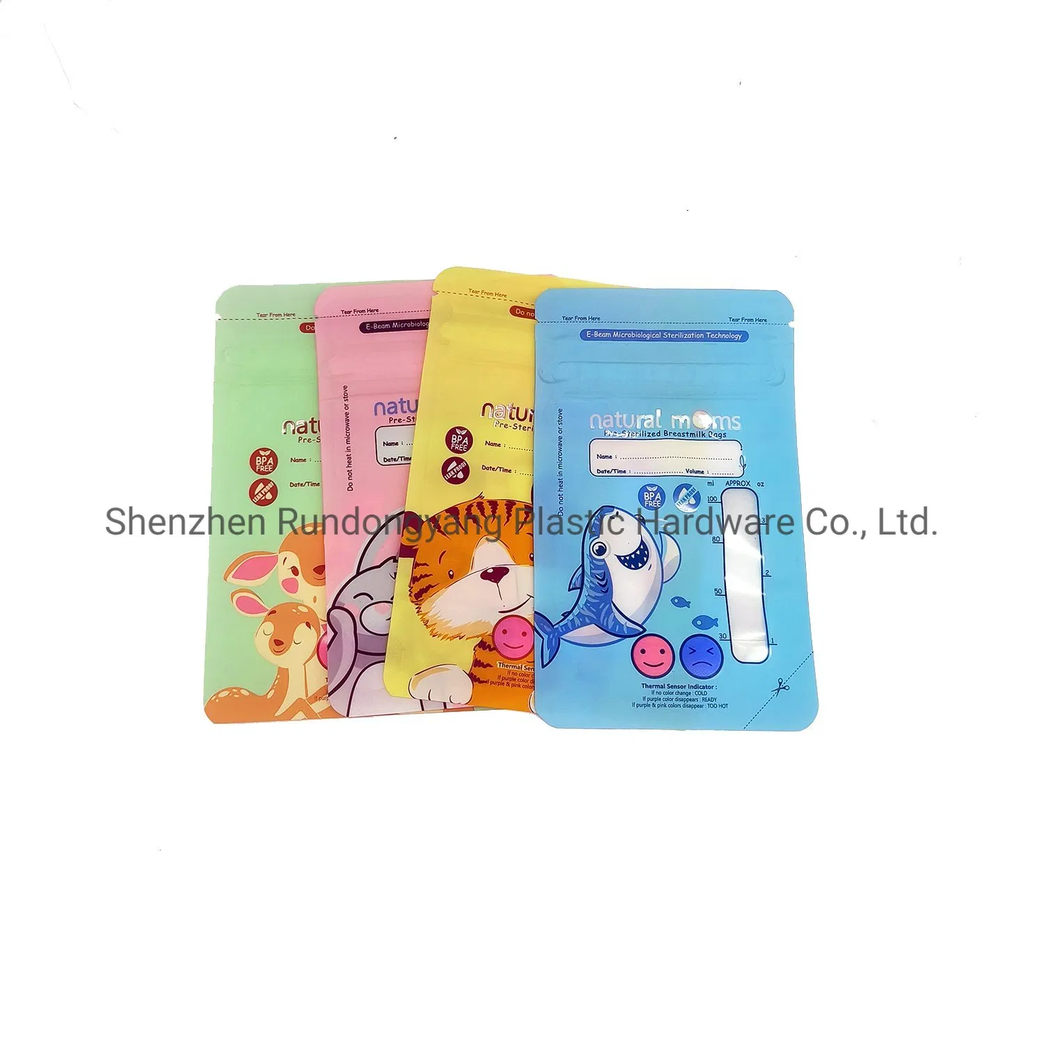 Custom Food Grade Zipper BPA Free Baby Feeding Breastmilk Storage Bag