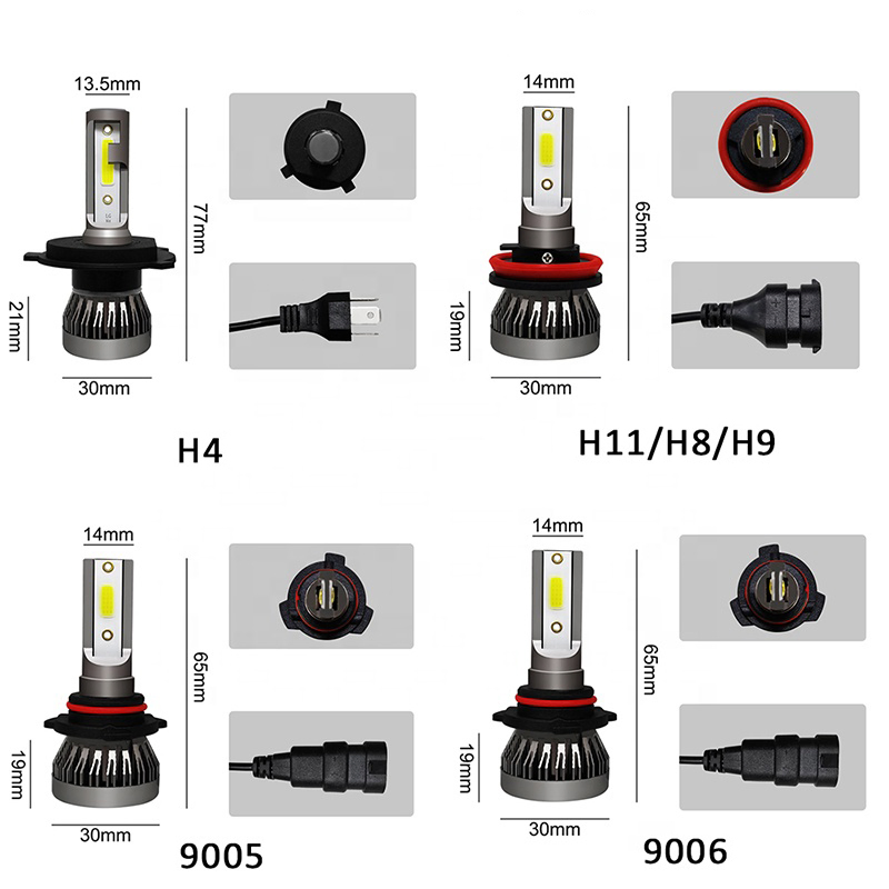 Мини-лампа LED 30W H4 для авто и мотоциклов