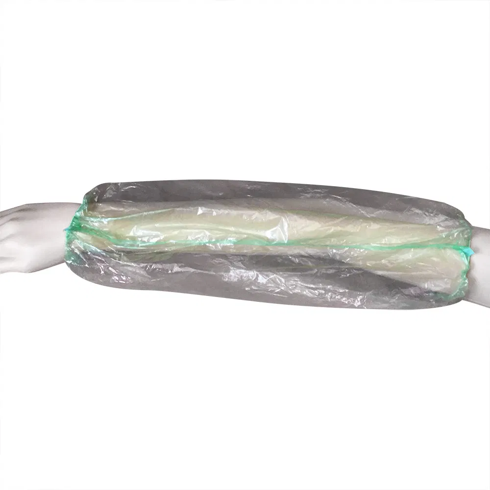 Disposable Waterproof Protective Plastic Arm/Cuff Covers for Beauty Salon, House Cleaning, Hotel, Restaurant (Green)