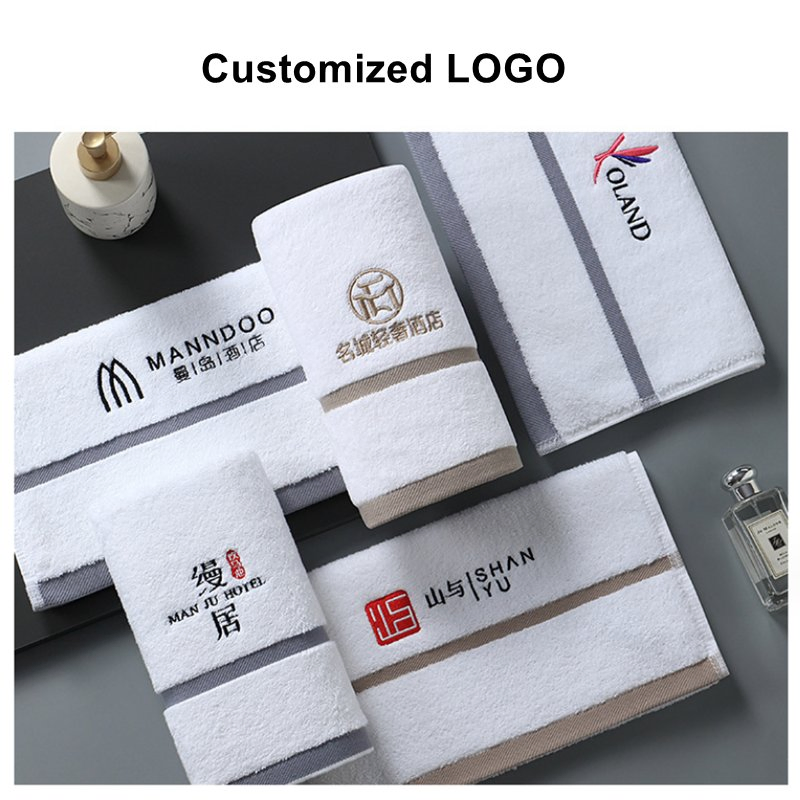 BSCI and Sedex 4p Certificated Factory Directly Sell Cotton Hotel White Bath Towel with Customized Logo