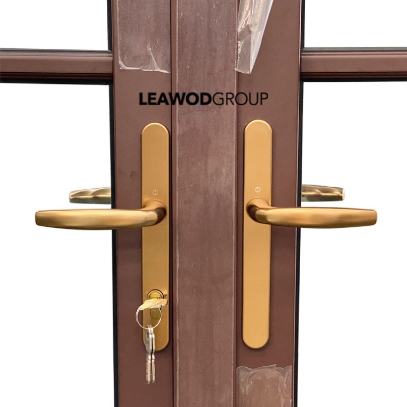 20+Years Production Wooden Timber Clad Aluminum Door Double Glass Door