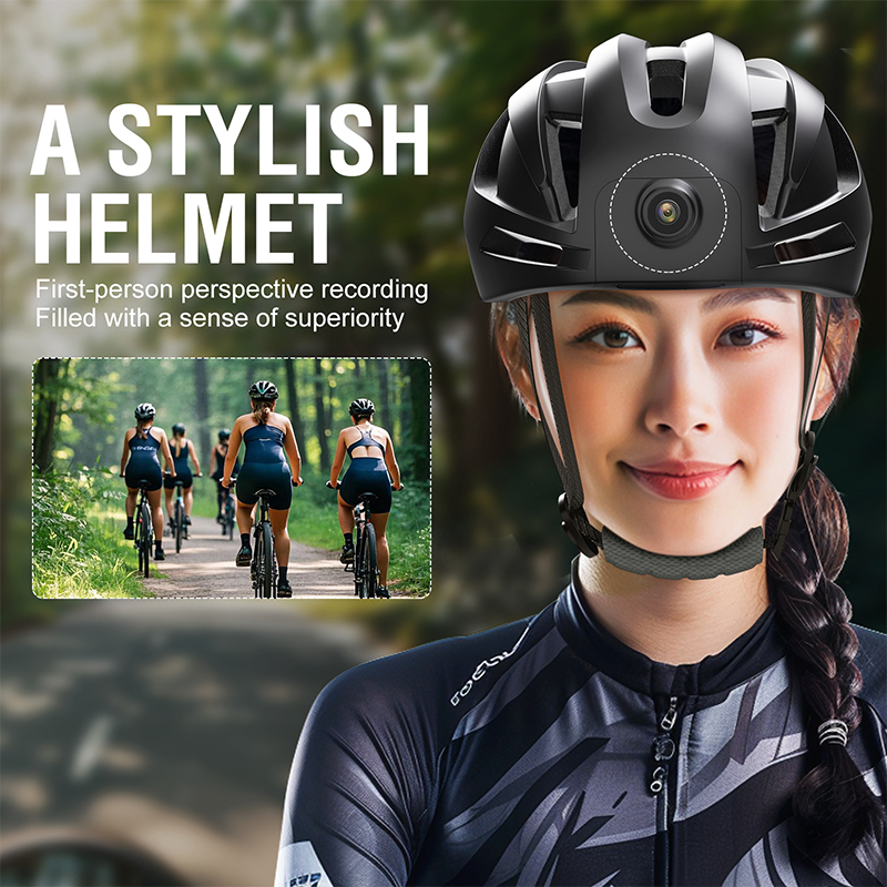 Smart Ai Voice Helmet Bluetooth Built-in 1080P HD Recorder Bicycle Riding Smart Helmet with Camera