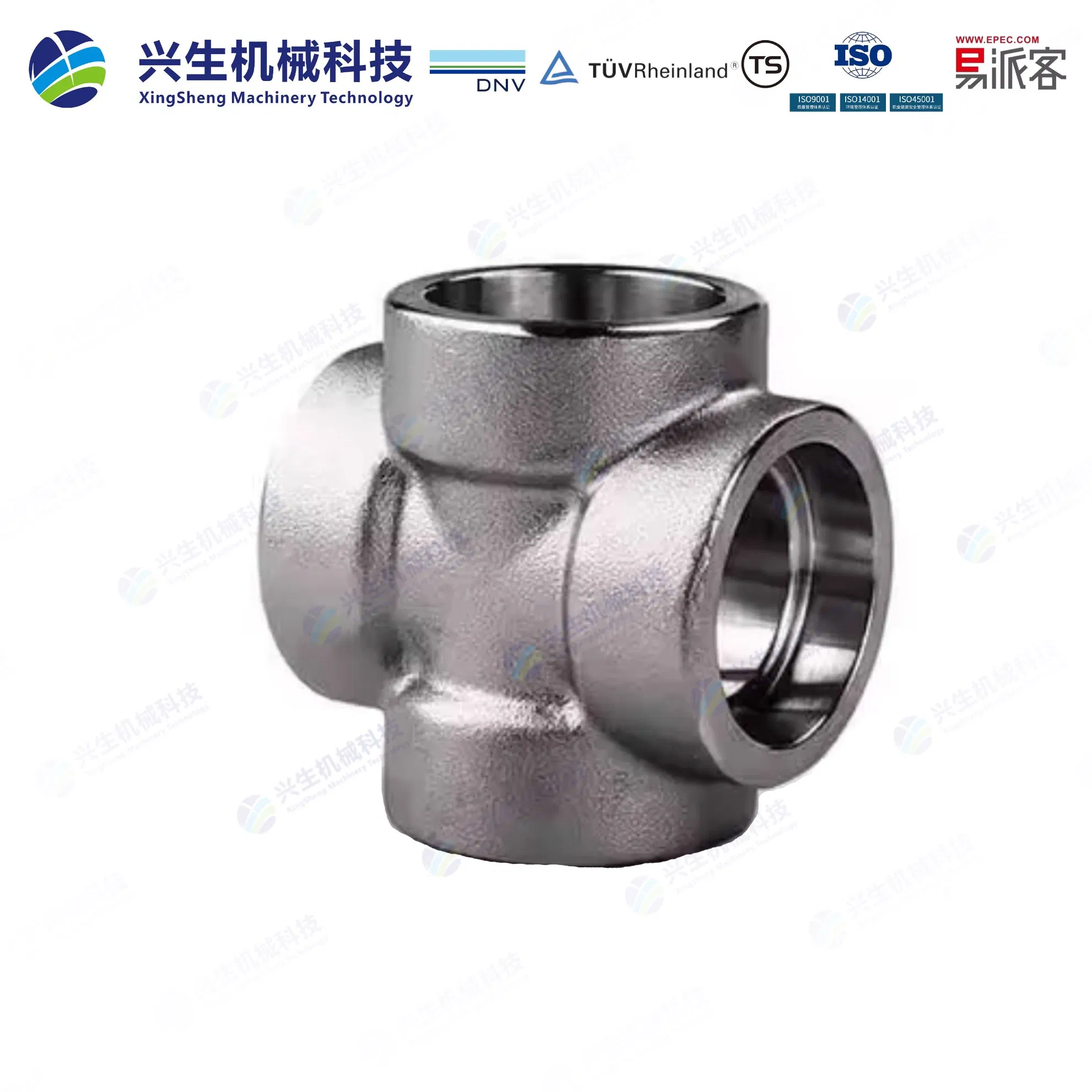China Factory Direct Selling ASME B16.11 Carbon Steel CS A105 1/8" 3000lb Forged Pipe Fittings Forged Sw Socket Weld Cross