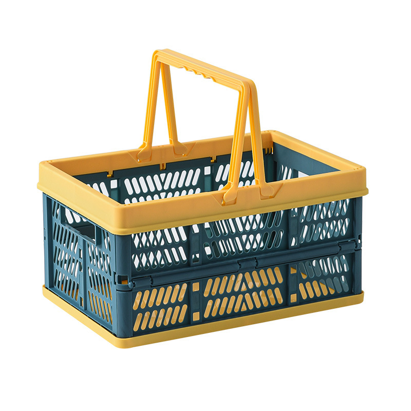 Stackable Collapsible Basket Plastic Crates Foldable Multipurpose Container Mi22966