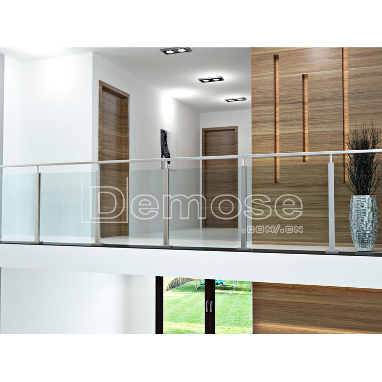 Outdoor Stainless Steel Railing with Square Pillar Acrylic Stair Banister for Apartment Use (DMS-B21328)