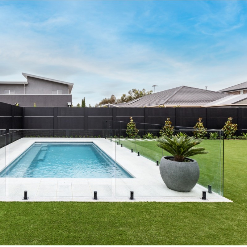 Safety 10mm 12mm Tempered Glass Frameless Outdoor Swimming Pool Stainless Steel Glass Fence