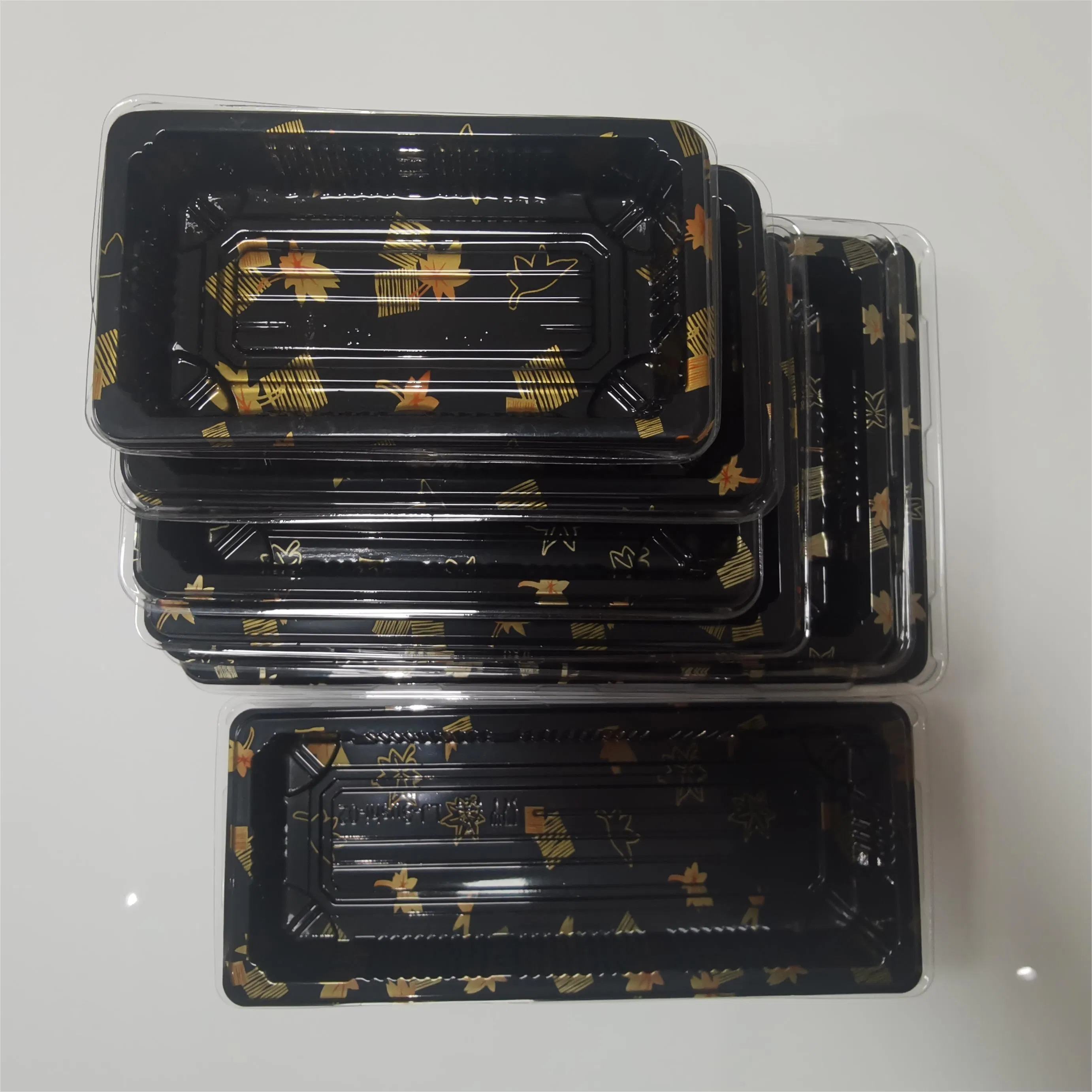 Blister Plastic Sushi Packaging Tray Takeaway Food Box with Lid