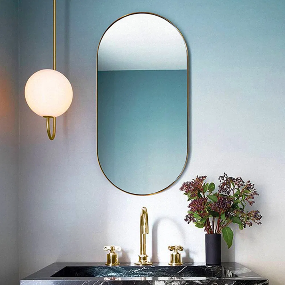 Factory Modern Wall Mounted Mirrors Over Vanity Decorative Large Framed Bathroom Mirror