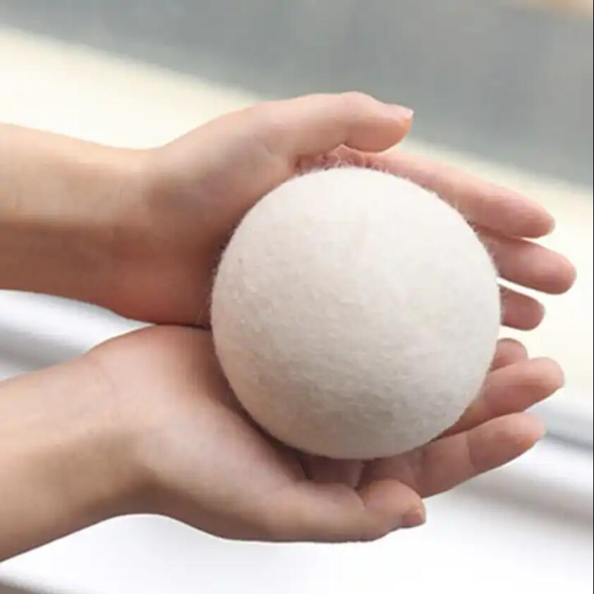 7cm XL Natural White Wool Felt Dry Ball for Laundry Anti Winding Drying Wool Balls