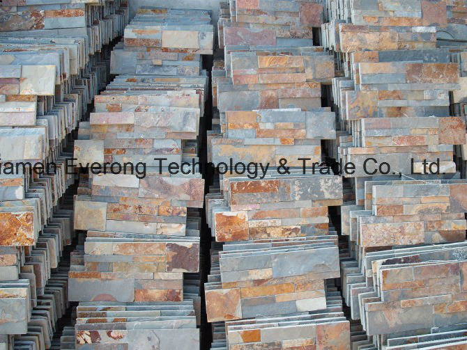 Natural Rusty Culture Stone Wall Cladding Slate for Decoration