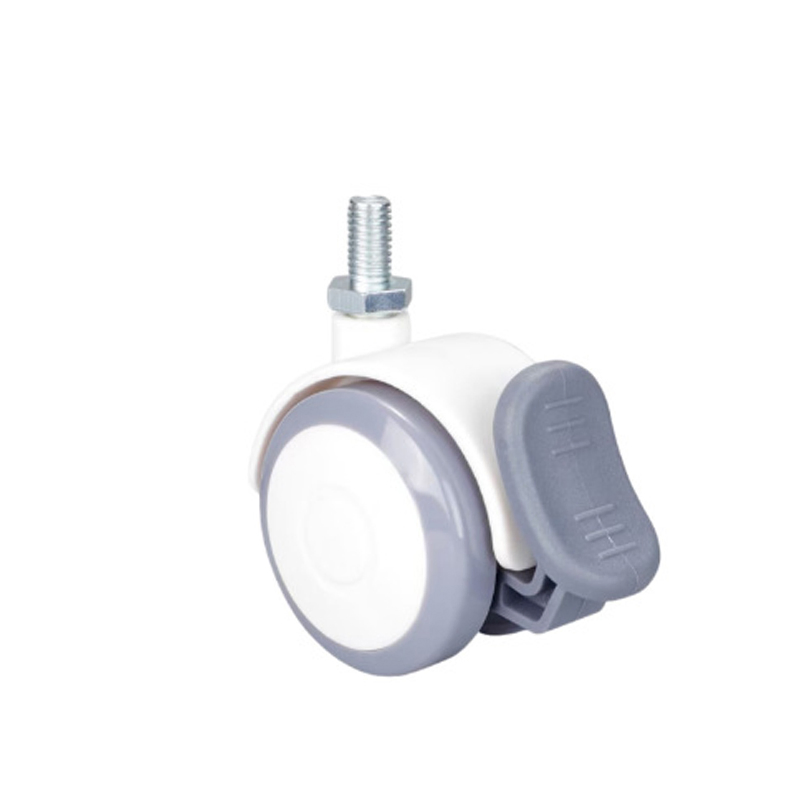 Hospital Medical Bed Casters PVC Twin-Wheel Medical Casters