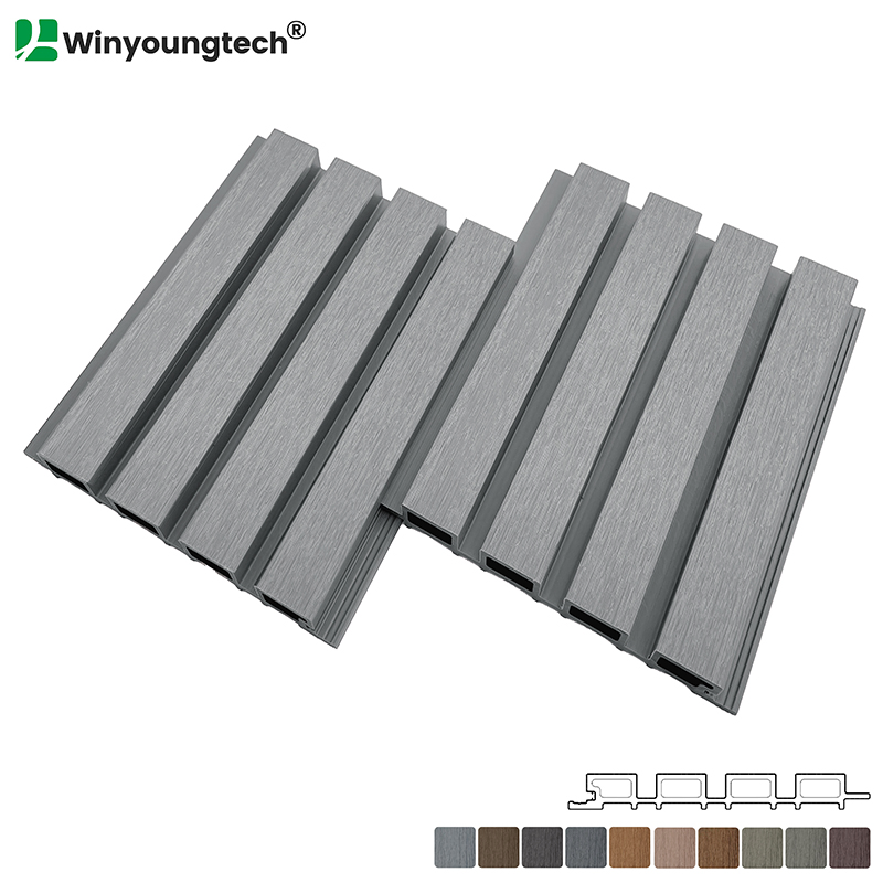 White Color Co-Extrusion Waterproof WPC Wall Cladding Exterior Decorative Wood Plastic Composite Wall Panel