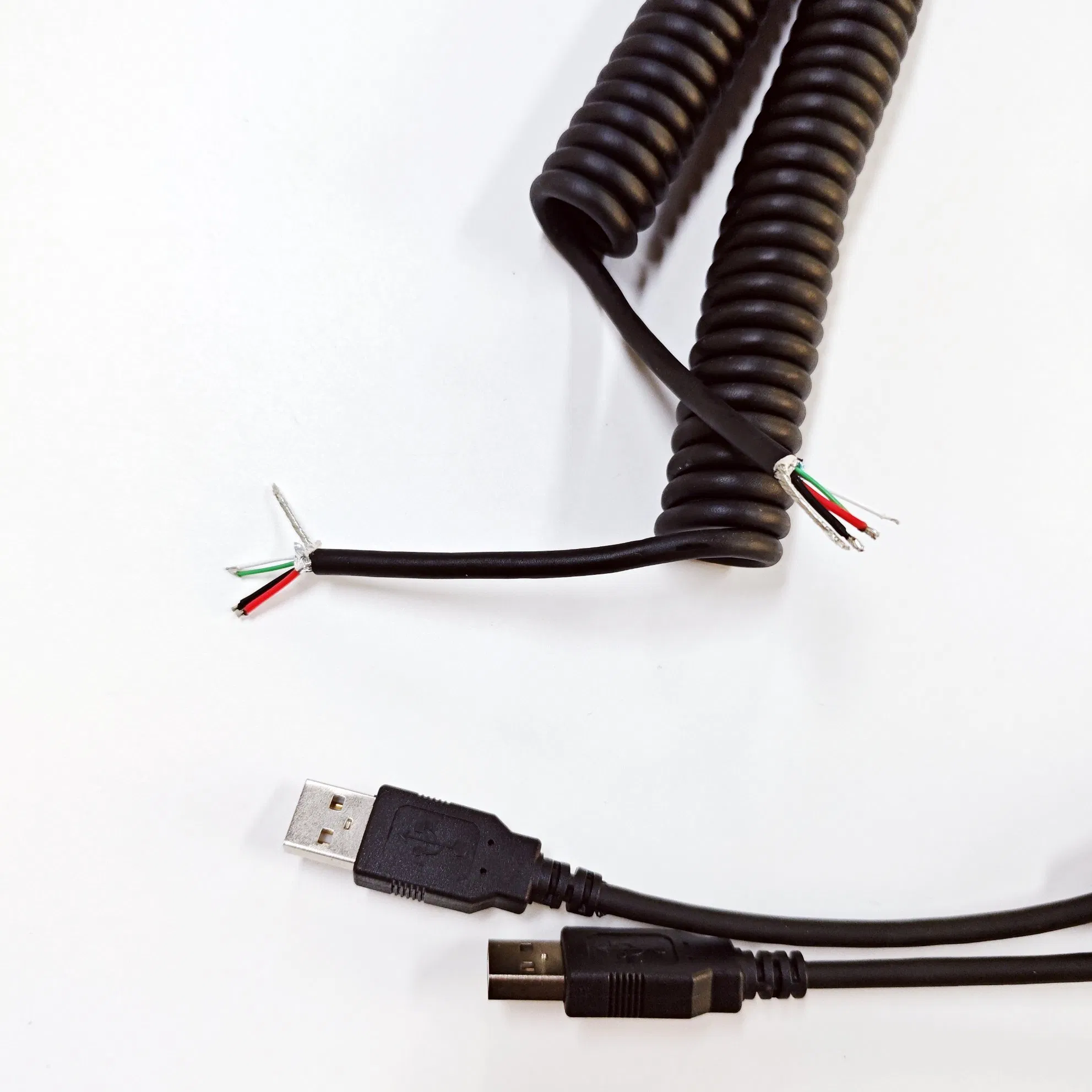 USB спиральный удлинительный кабель 3A