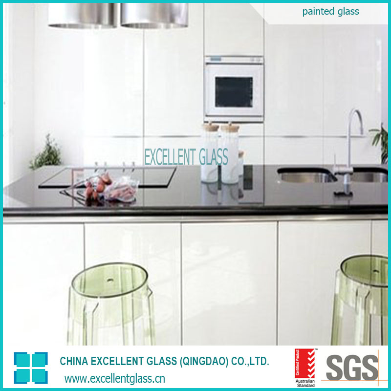 Painted Glass/Tempered Painted Glass/Splashback Kitchen/Wardrobe Door/Black /Tempered Lacquered Glass/Building Glass/Decorative Glass/Colored Painted Glass